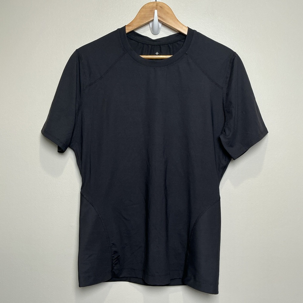 Tommie Copper Mens Lower Back Support Shirt XL Black Short Sleeve A23432 NWT $79